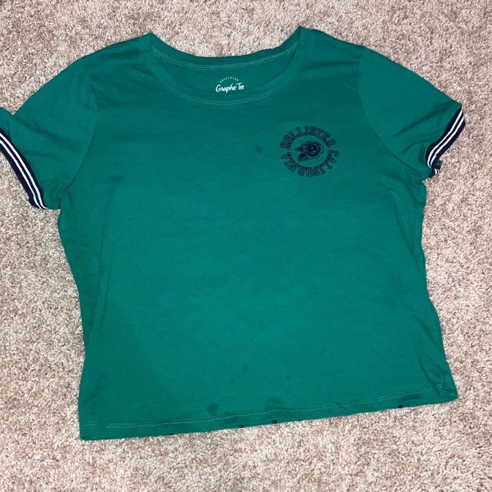 Green Hollister Graphic Sports Tee